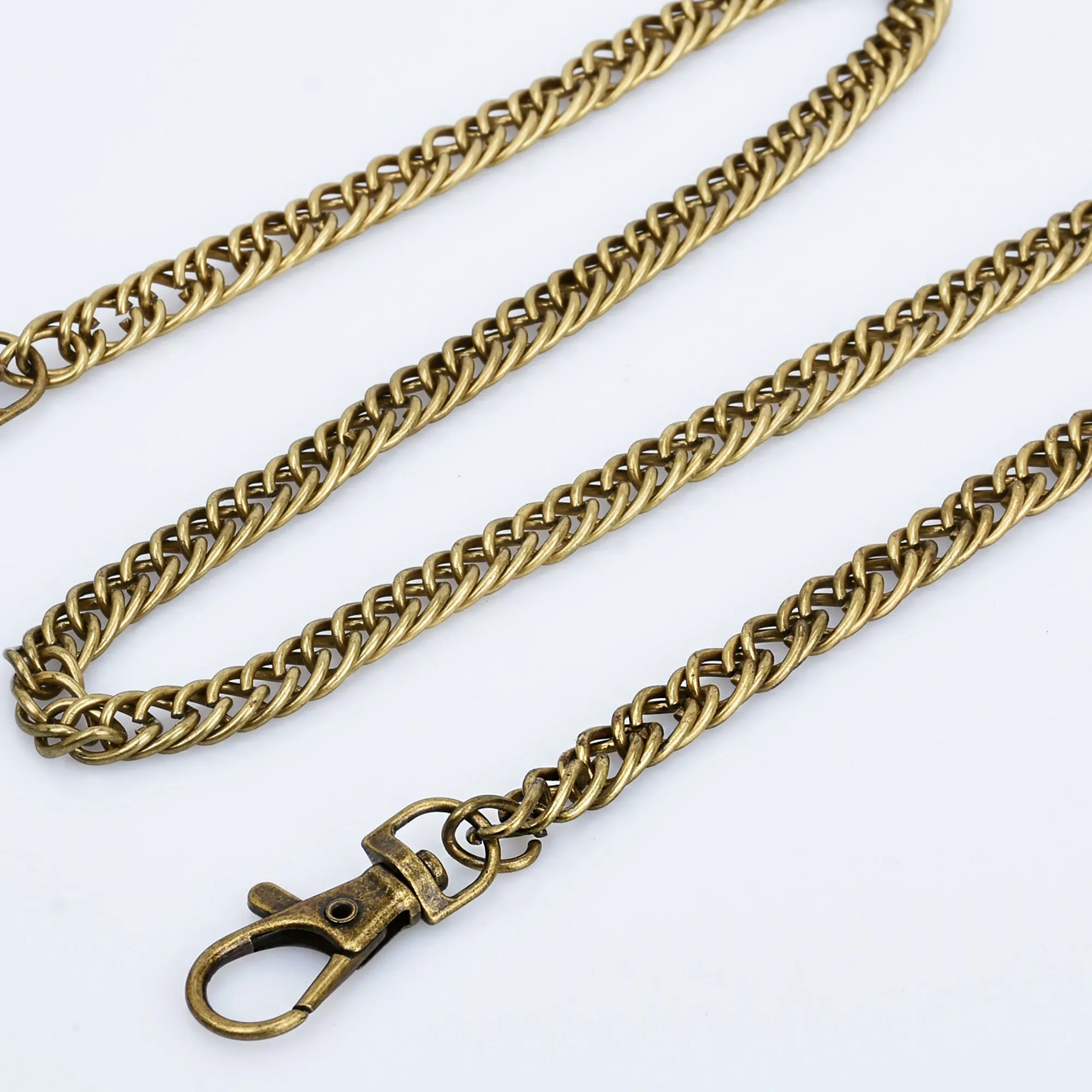 7.5mm Width Double Chain Iron Shoulder Handbag purse Strap Chain Metal Crossbody Bag Chain Strap 60cm/120cm Length to choose 1pc