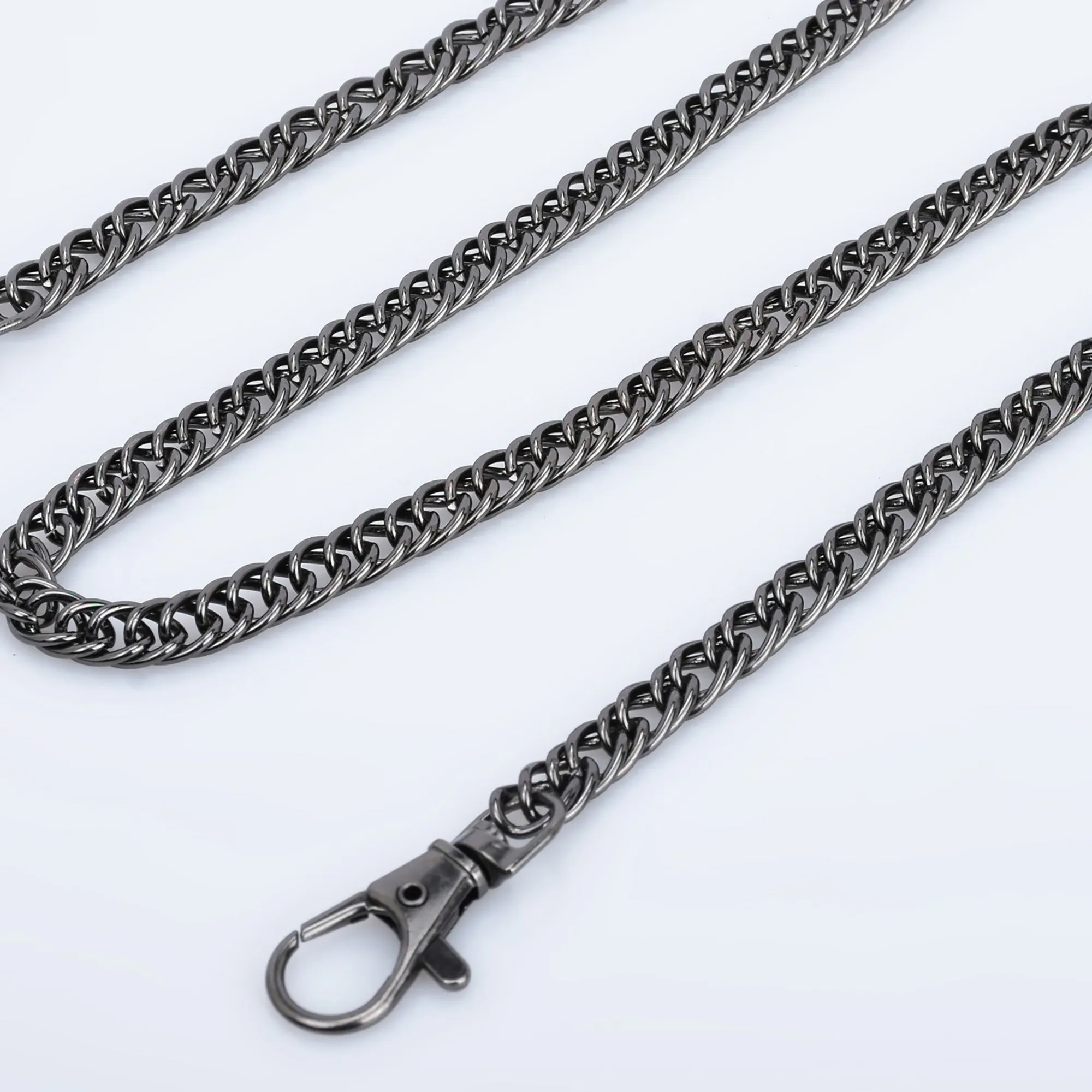 7.5mm Width Double Chain Iron Shoulder Handbag purse Strap Chain Metal Crossbody Bag Chain Strap 60cm/120cm Length to choose 1pc