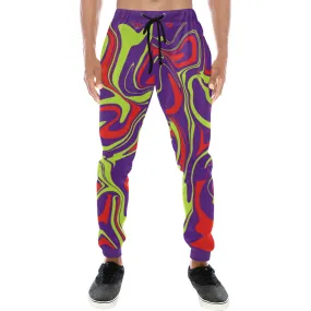 80s Moon Melt Men's Big & Tall All Over Print Jogger Sweatpants