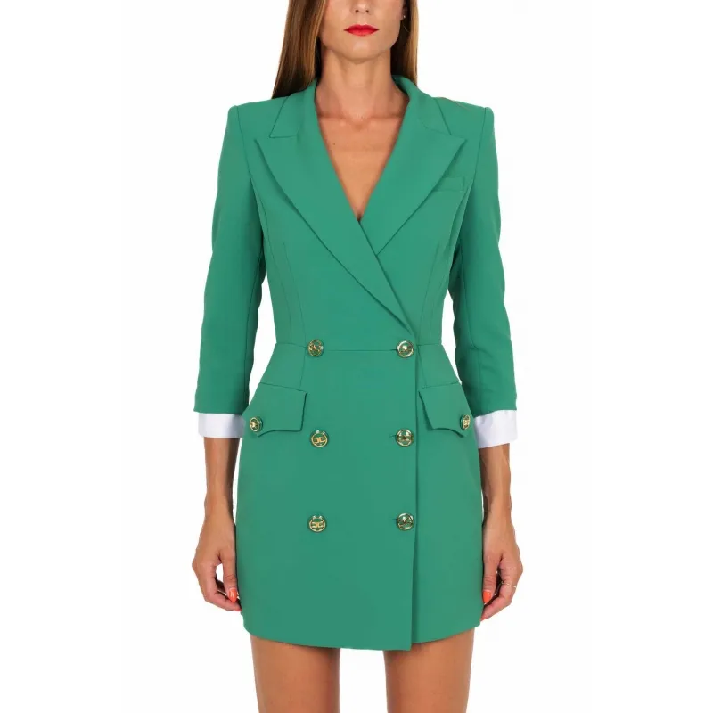 ABITO ROBE MANTEAU DOPPIO PETTO, VERDE