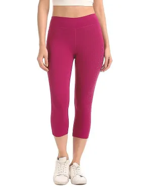 Aeropostale Perforated Cropped Active Leggings