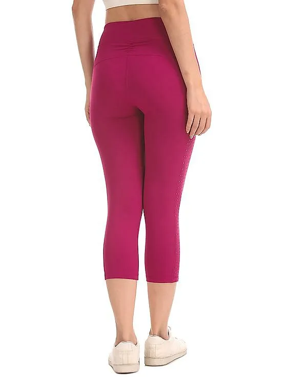 Aeropostale Perforated Cropped Active Leggings