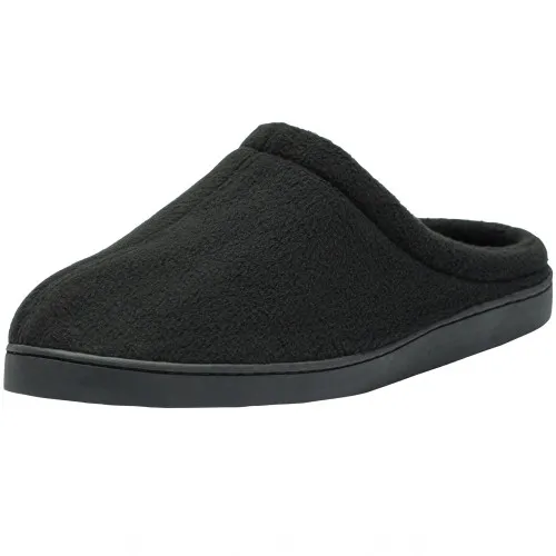 Alpine Swiss Peter Mens Memory Foam Wide Fleece Clog Slippers Slip On House Shoes