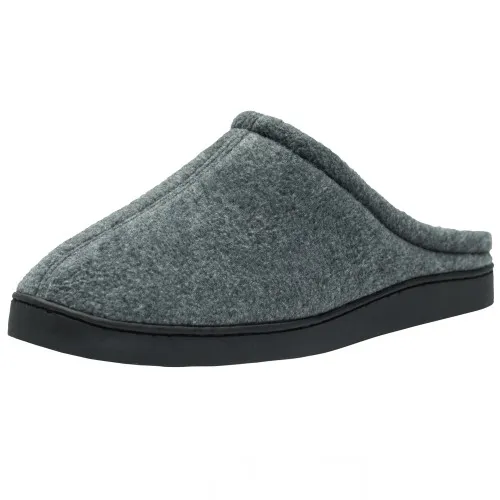 Alpine Swiss Peter Mens Memory Foam Wide Fleece Clog Slippers Slip On House Shoes