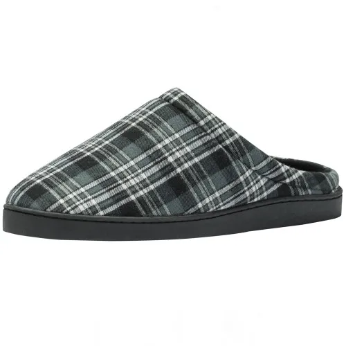 Alpine Swiss Peter Mens Memory Foam Wide Fleece Clog Slippers Slip On House Shoes