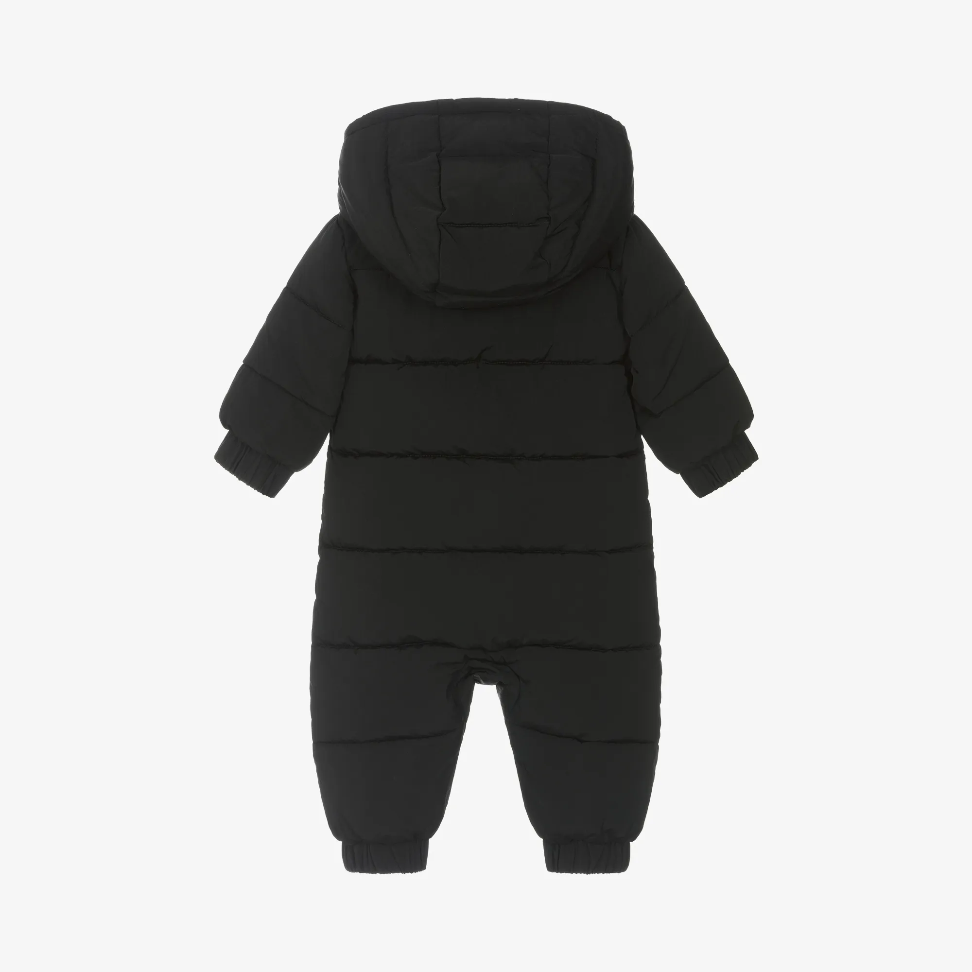 Baby Boys Black Monogram Snowsuit