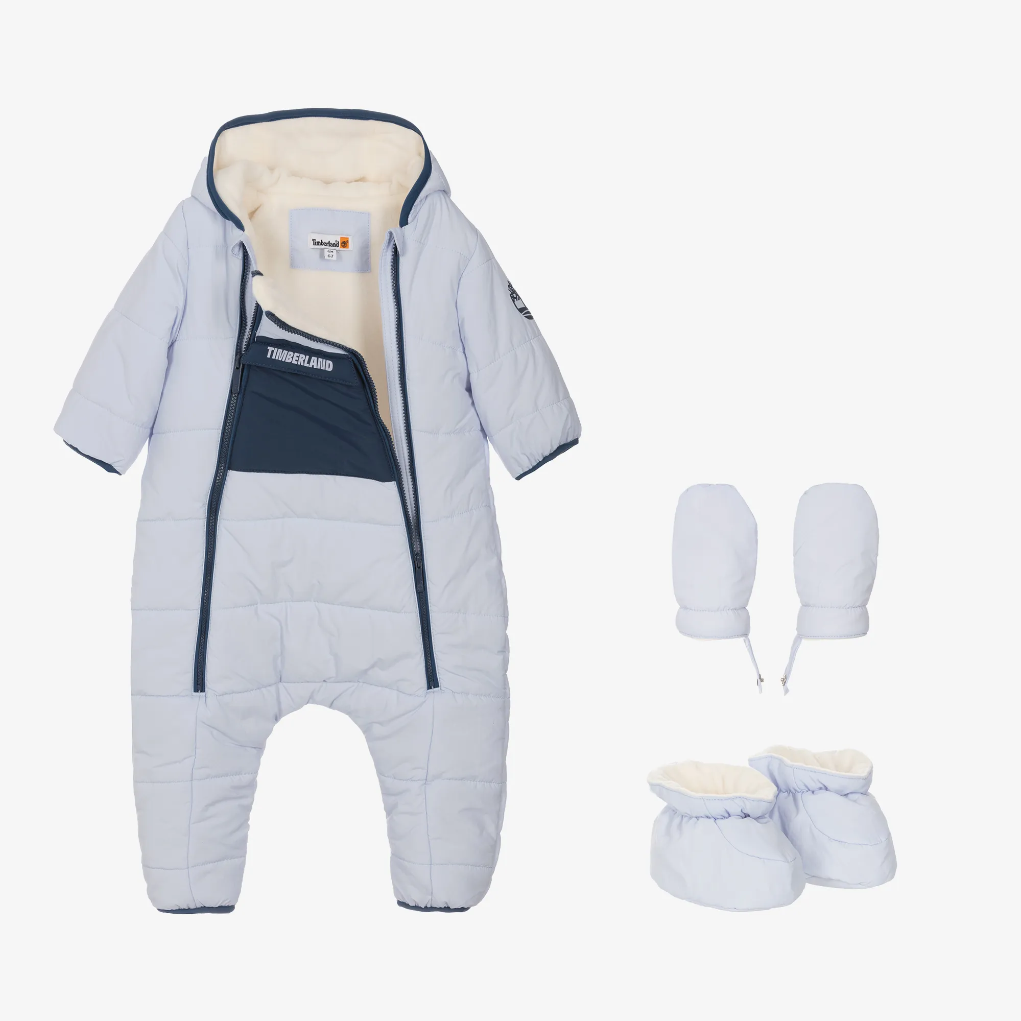 Baby Boys Blue Padded Snowsuit