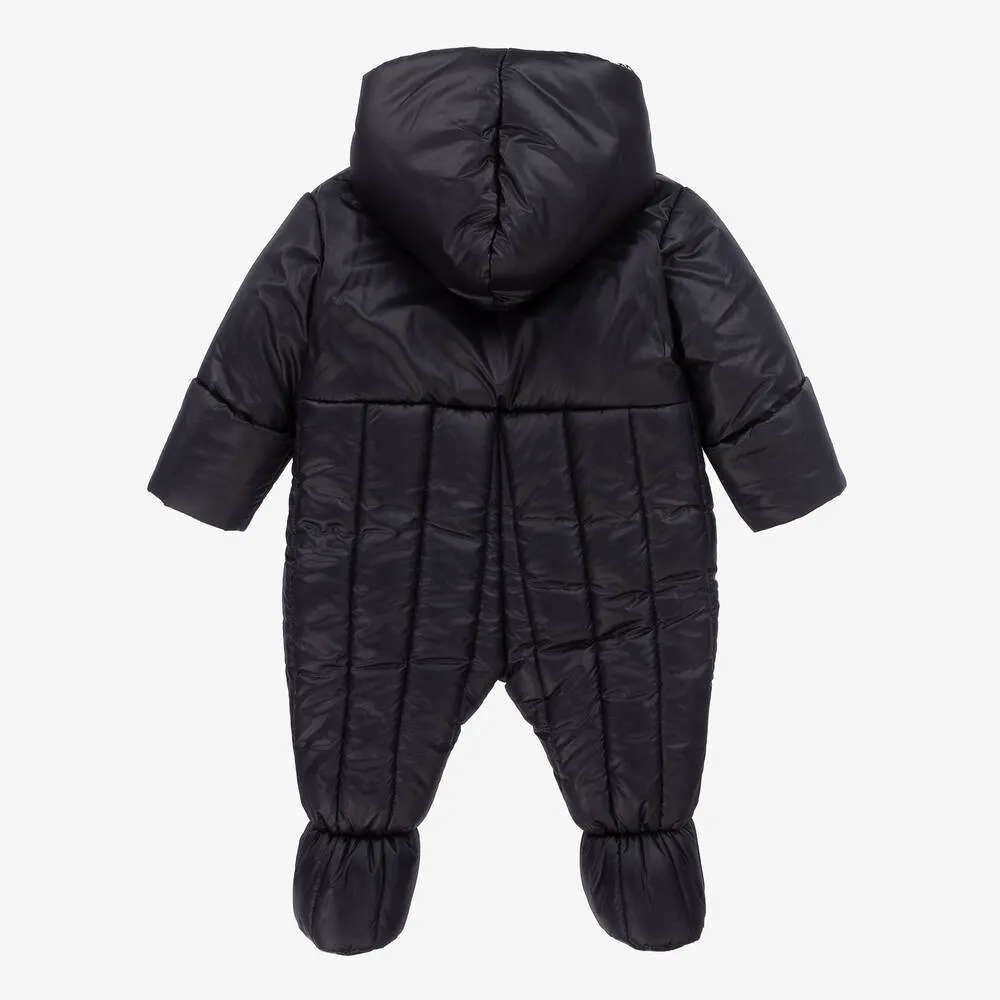 Baby Boys Navy Blue Hooded Snowsuit