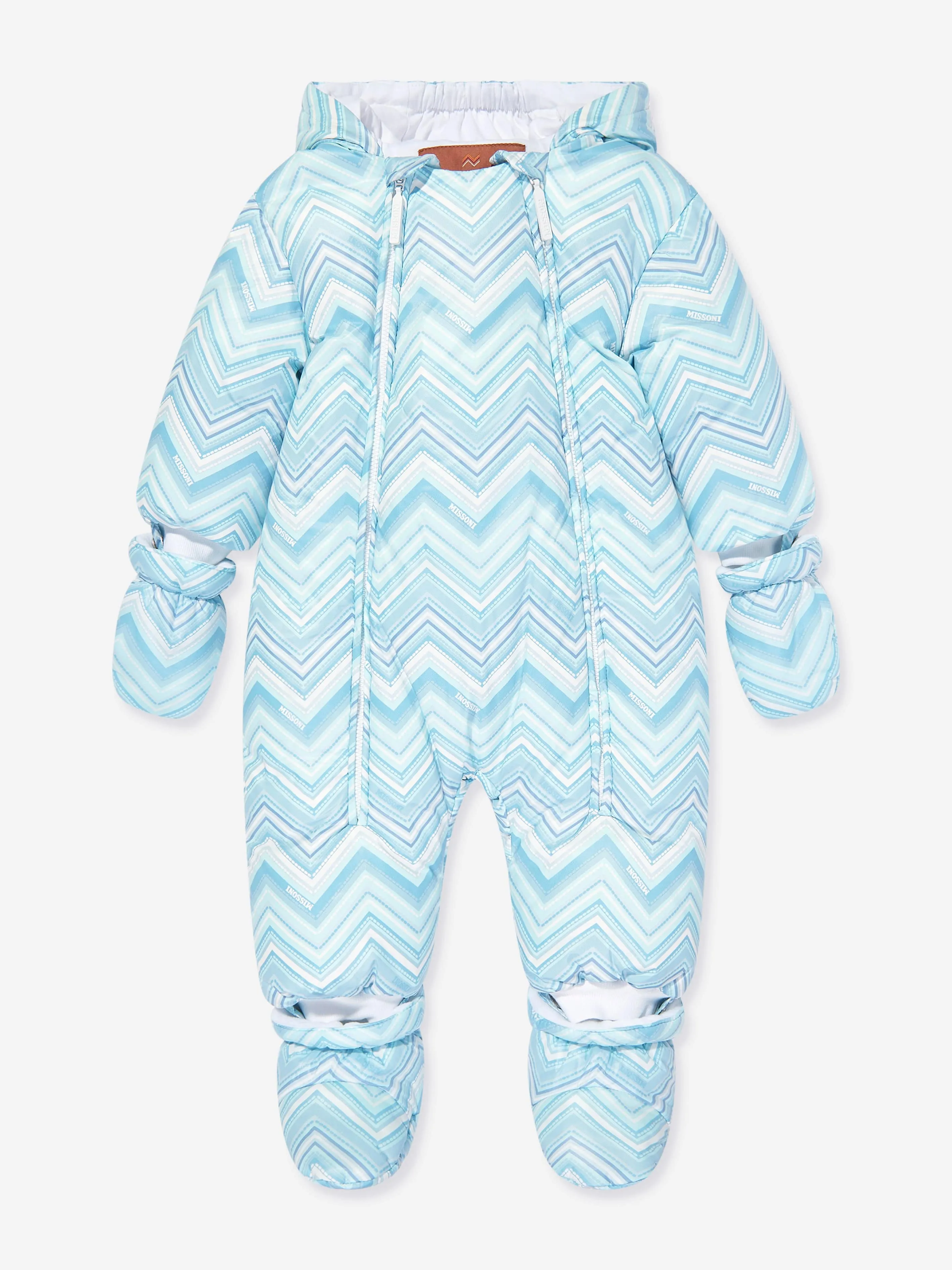 Baby Boys Zigzag Snowsuit in Blue