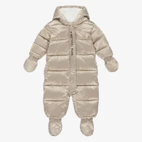 Baby Girls Gold Logo Snowsuit