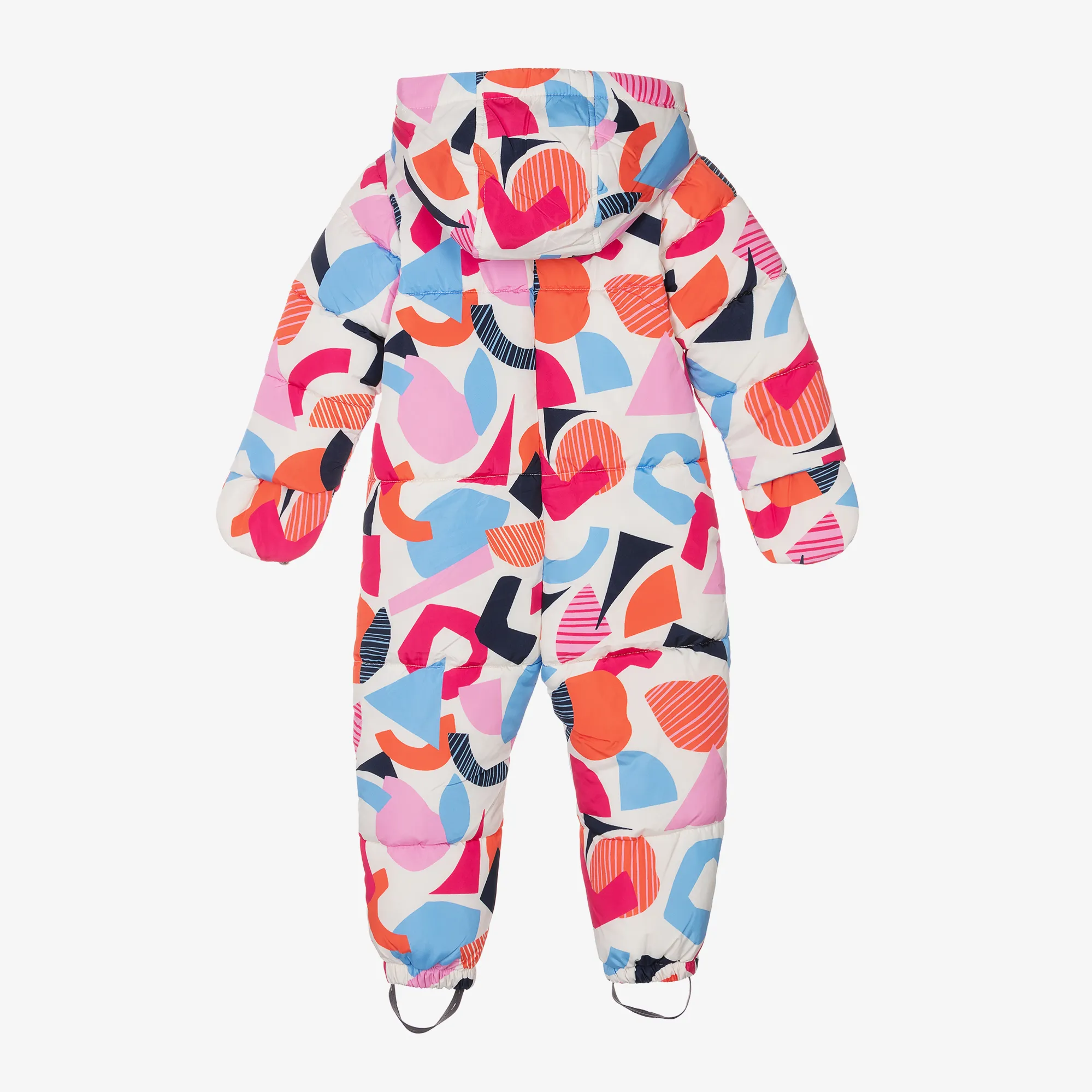 Baby Girls Ivory & Pink Puffer Snowsuit