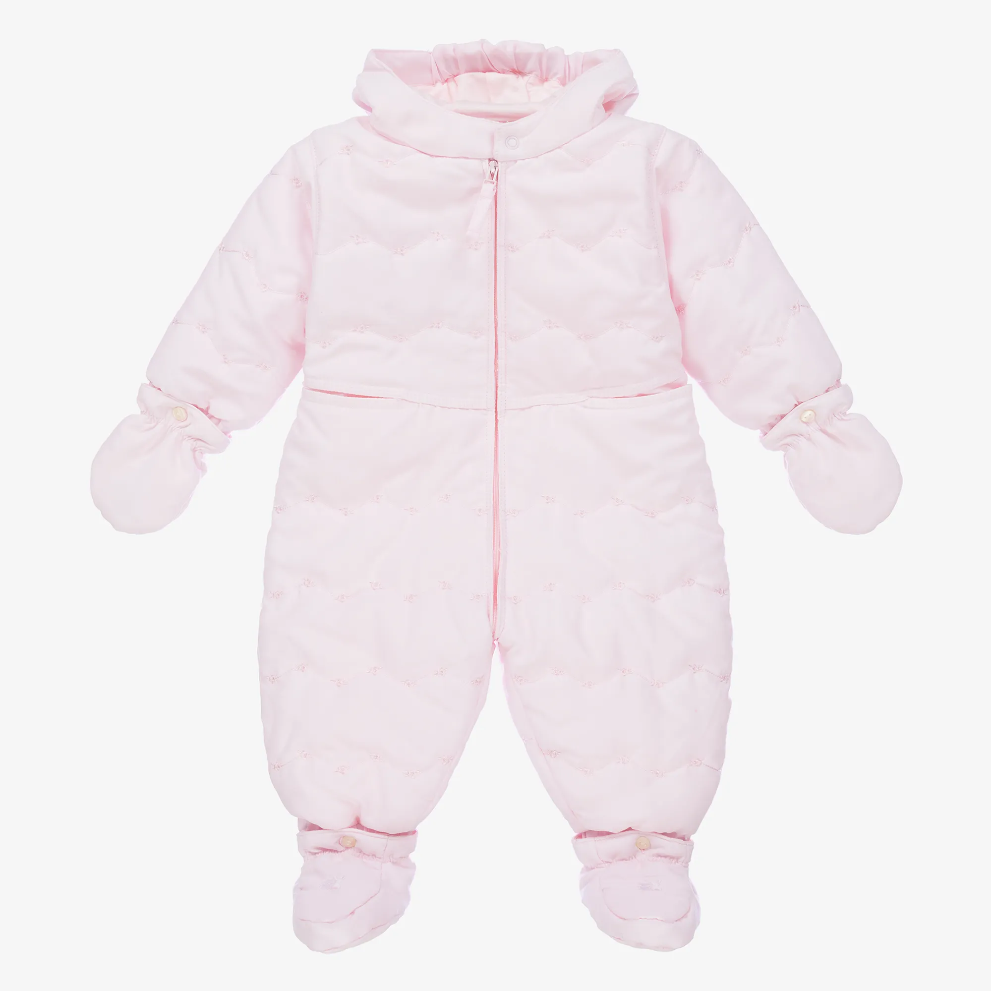 Baby Girls Pale Pink Snowsuit