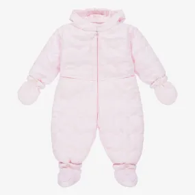 Baby Girls Pale Pink Snowsuit