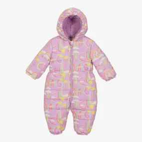 Baby Girls Purple Rainbow Snowsuit