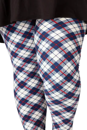 Beautiful Blue Tartan Plus (3X-5X)