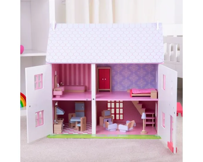 Bigjigs Rose Cottage Doll's House