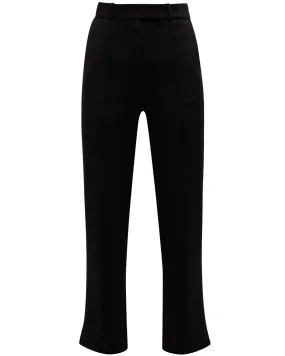 Black Vera Straight Leg Crop Pant