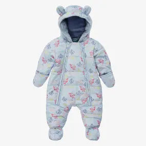 Blue Animal Print Snowsuit