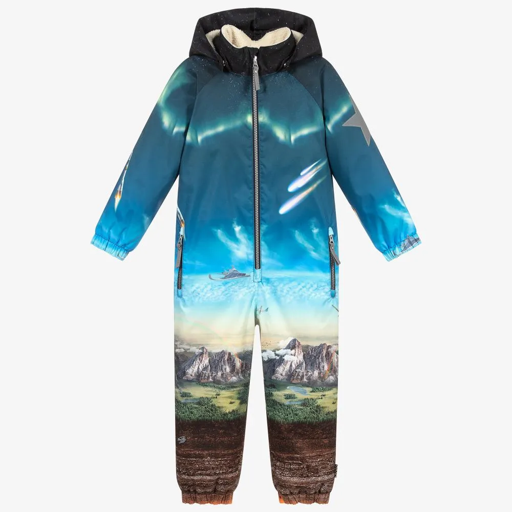 Blue Polar Print Snowsuit