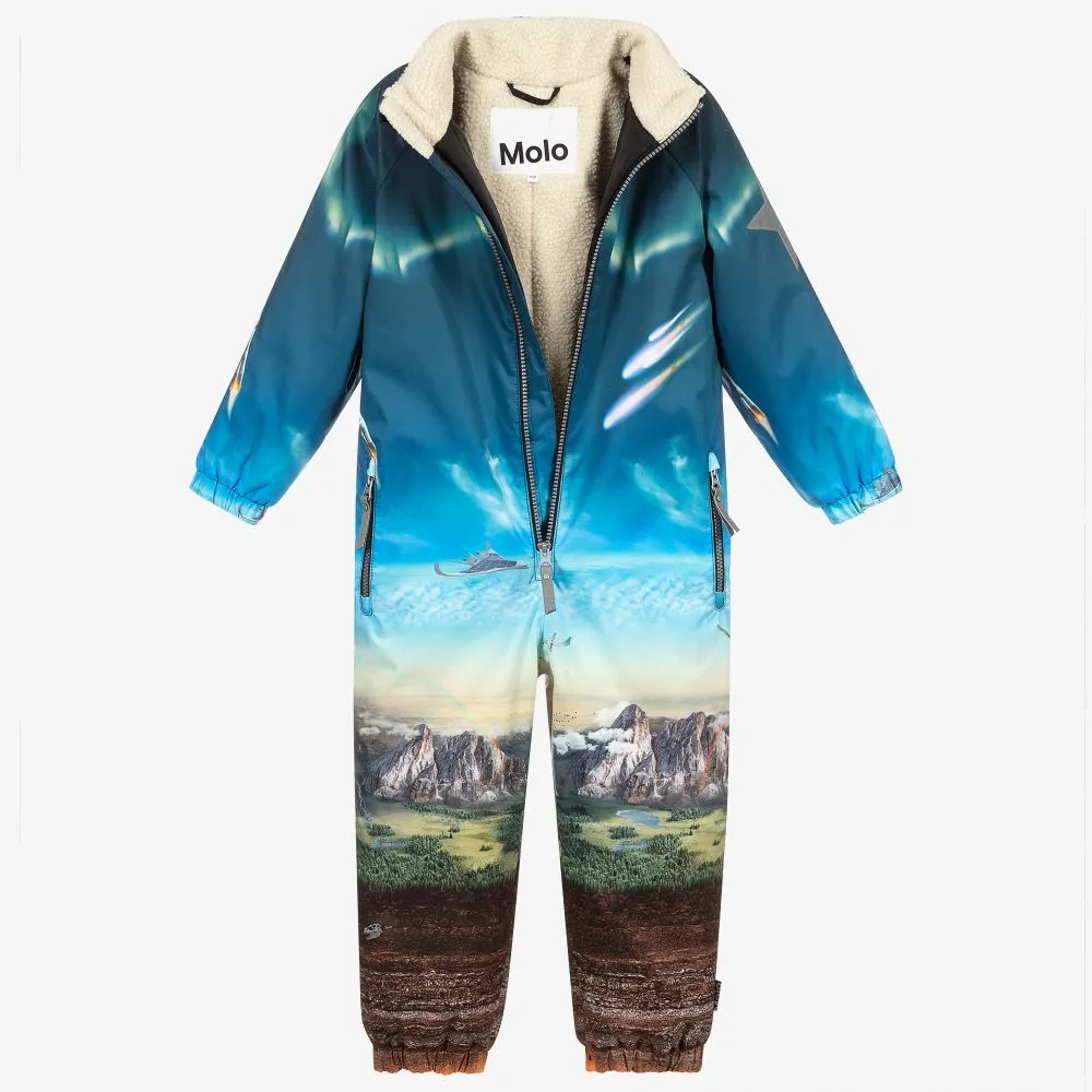 Blue Polar Print Snowsuit