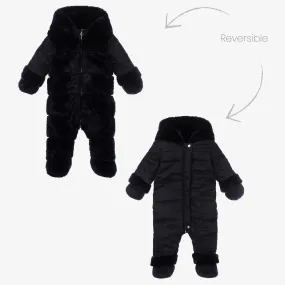 Blue Reversible Baby Snowsuit