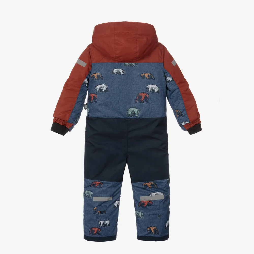 Boys Blue & Red Bear Snowsuit