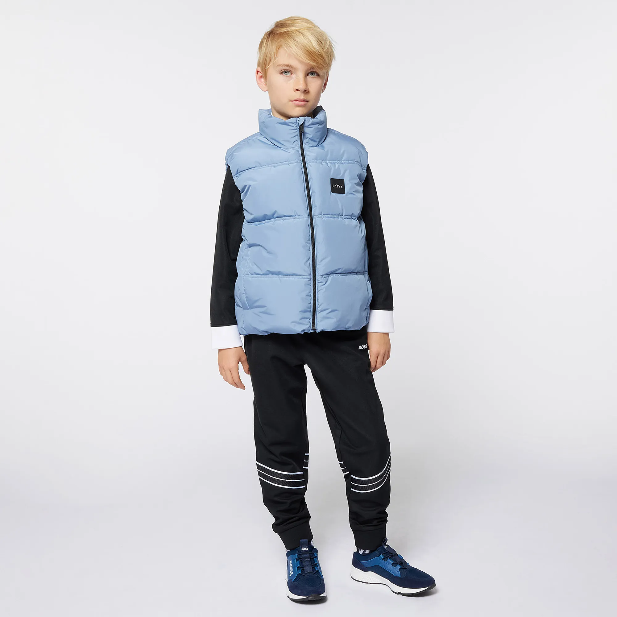 Boys Blue Puffer Gilet