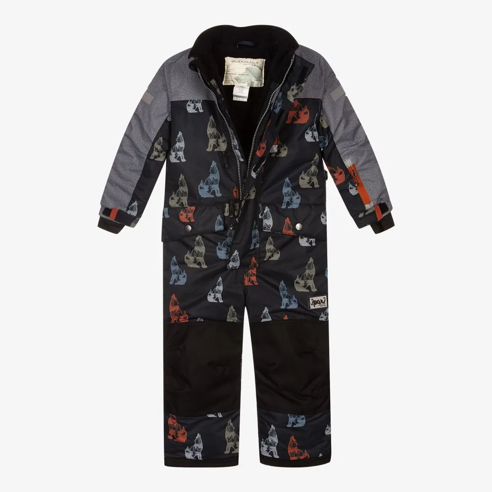 Boys Blue Wolf Snowsuit