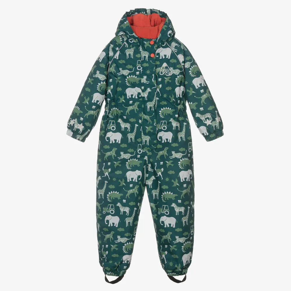 Boys Green Jungle Snowsuit