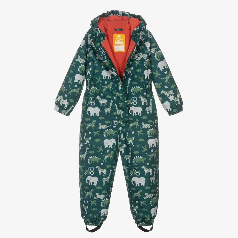 Boys Green Jungle Snowsuit