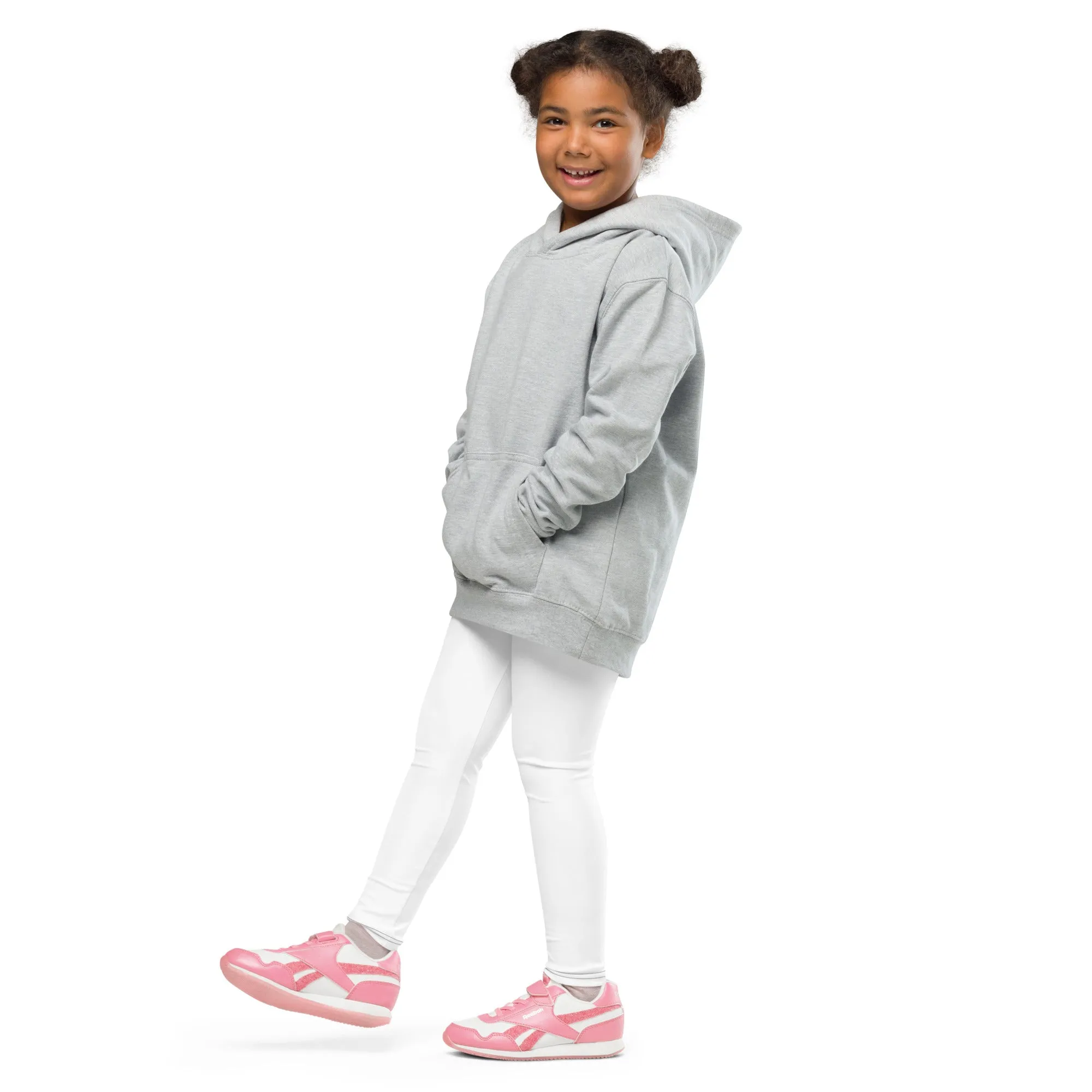 Brighten Up Playtime: Girls' Solid Workout Leggings - Snow