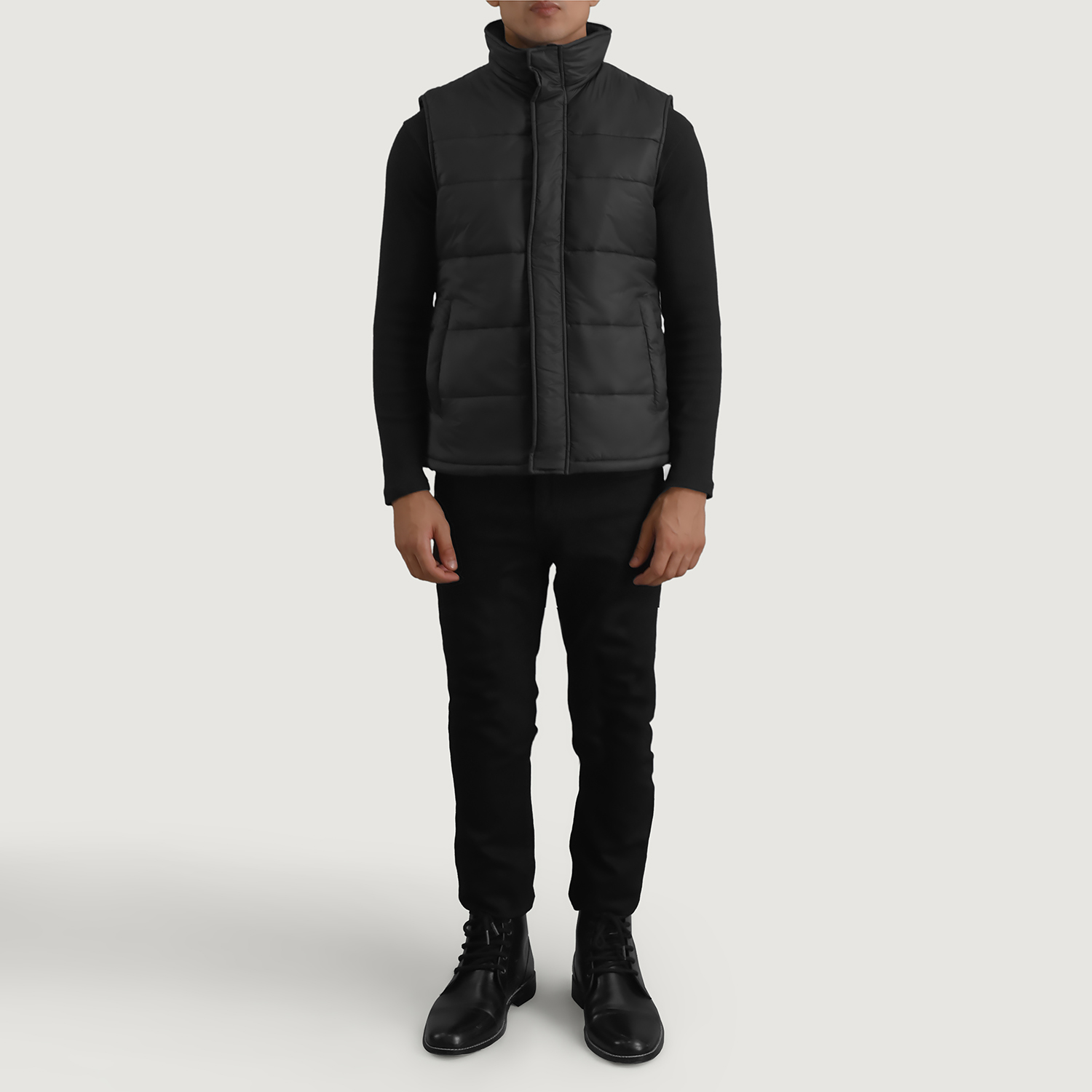 Bryan Black Puffer Vest