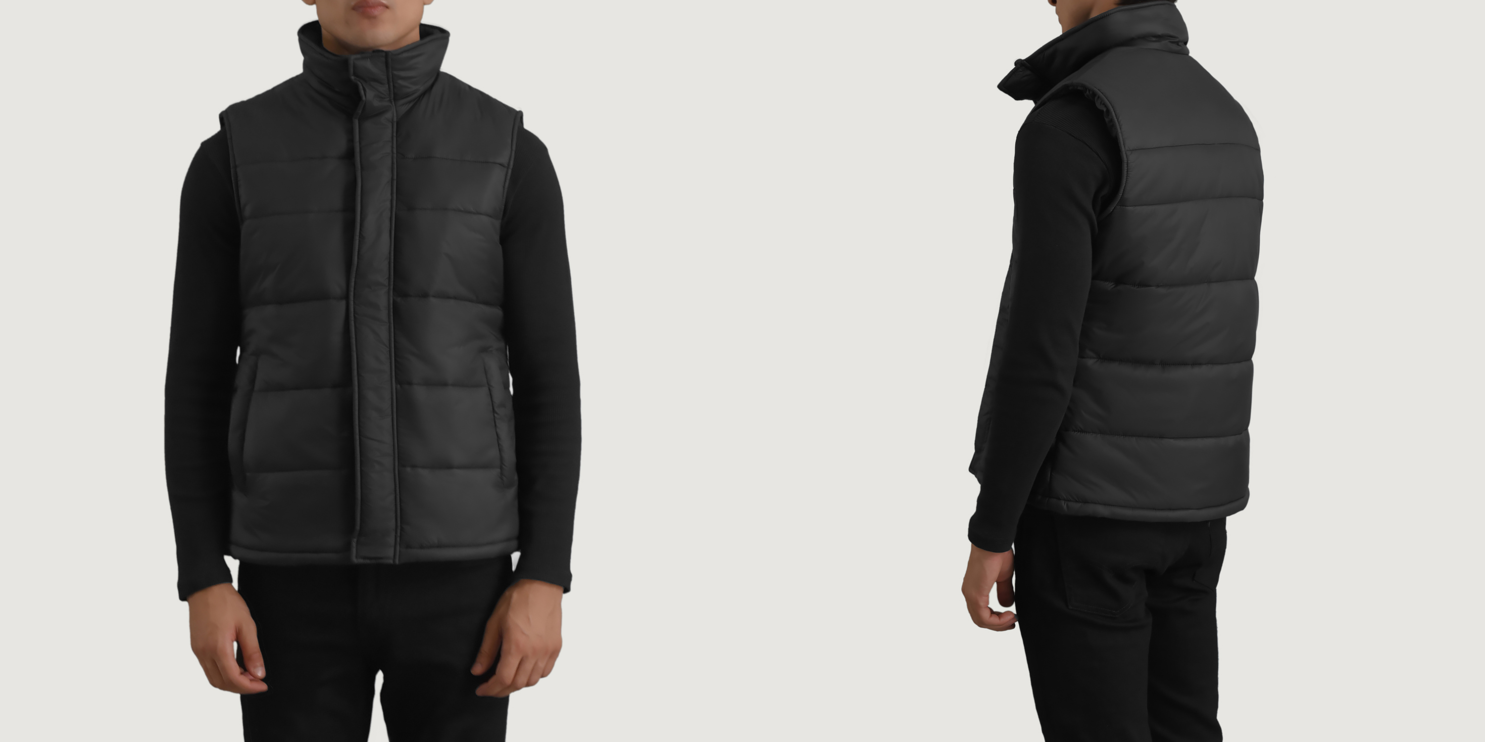 Bryan Black Puffer Vest