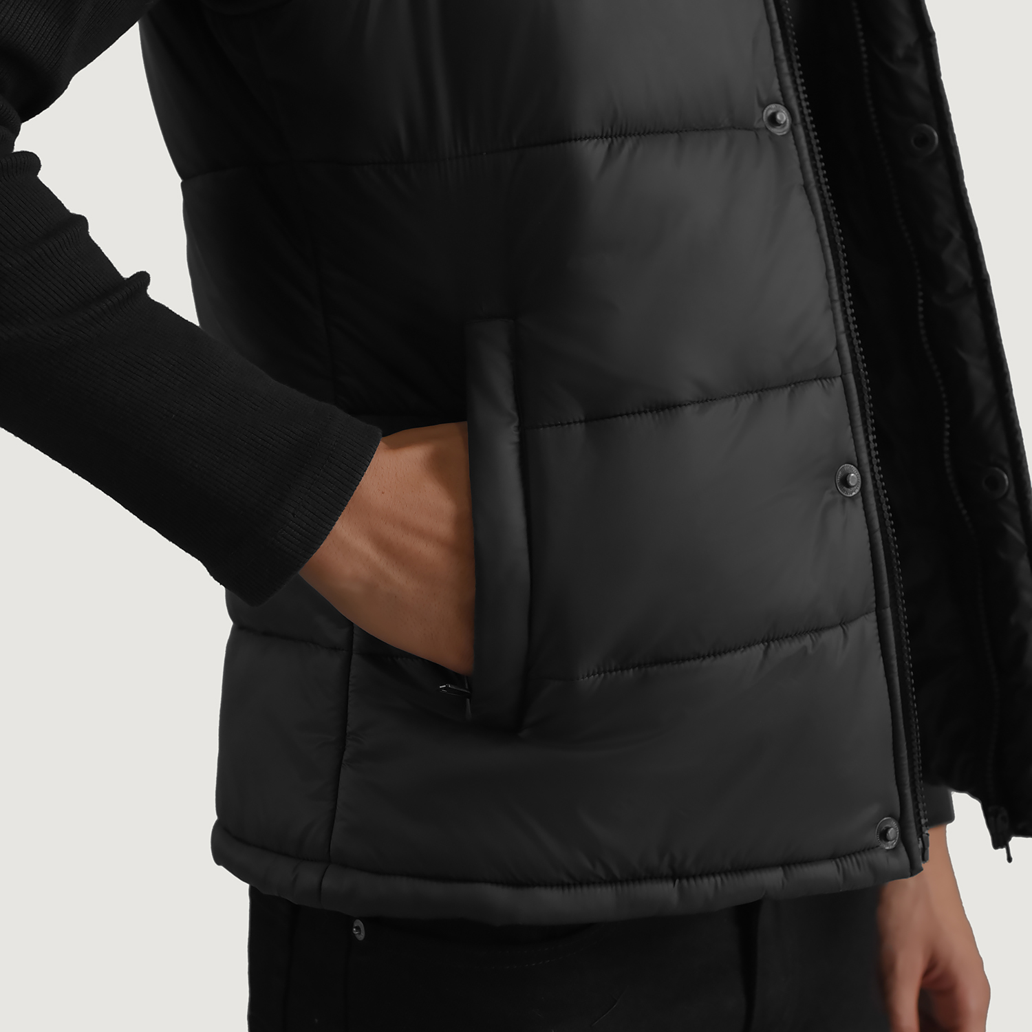 Bryan Black Puffer Vest