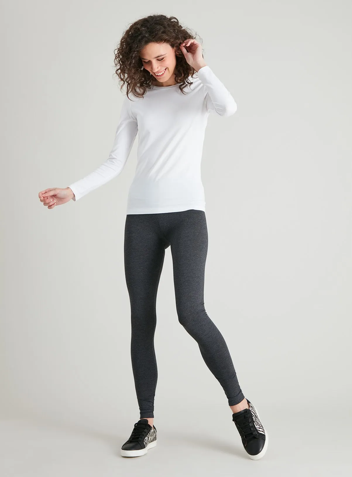 Buy Grey Marl Soft Touch Leggings 16L | Leggings | Tu