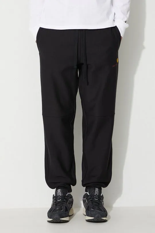 Carhartt WIP joggers American Script Jogging Pant brown color