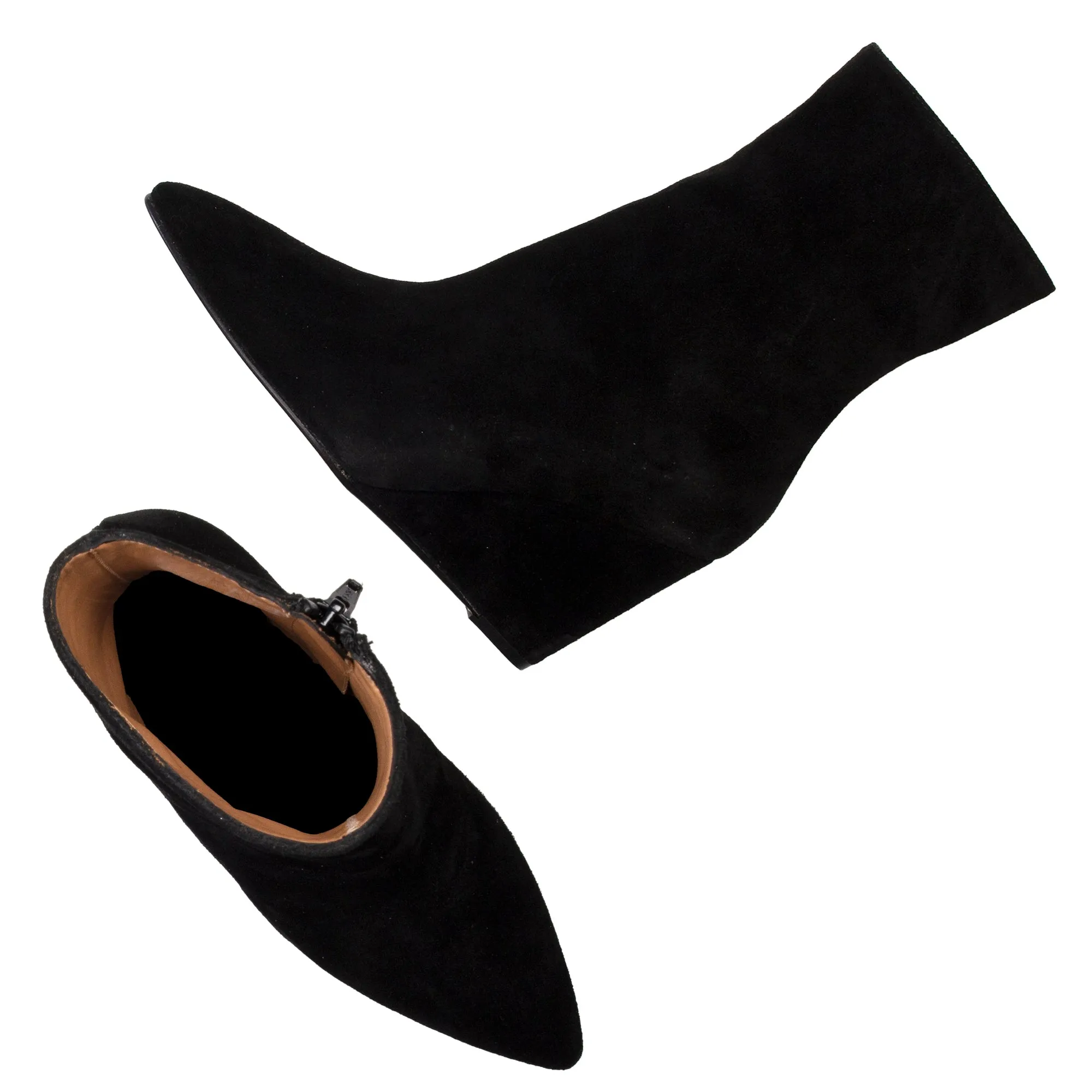 CARLOTA BLACK SUEDE BOOTIES