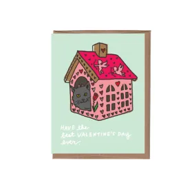 Cat House Valentine Card