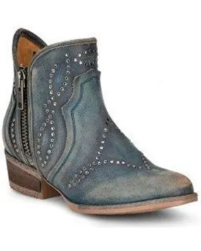 Circle G Women's Distressed Studded Booties - Round Toe