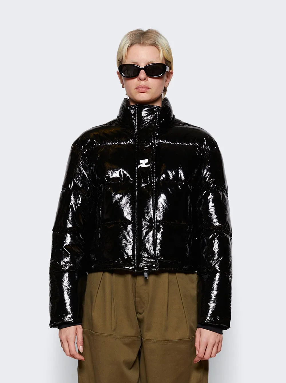 Courrèges   Vinyl Puffer Jacket Black 