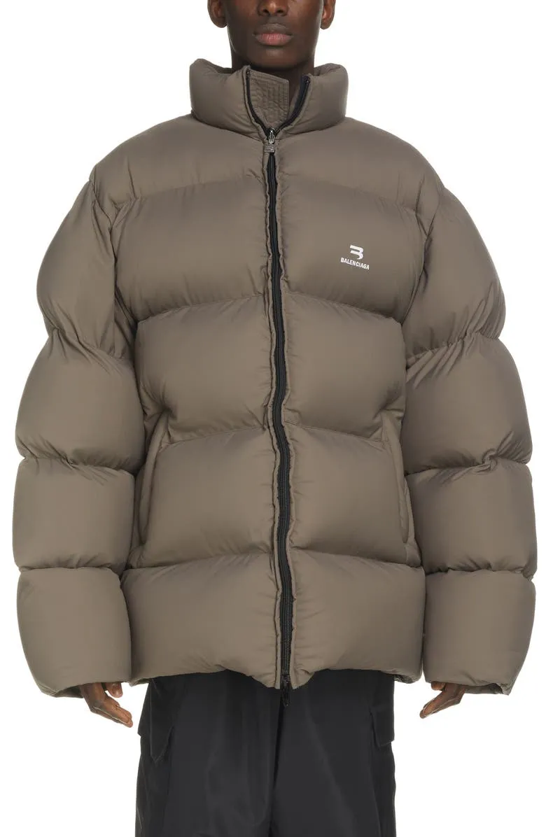 Cozy Sporty B Logo Puffer Coat - The Puffer Jacket