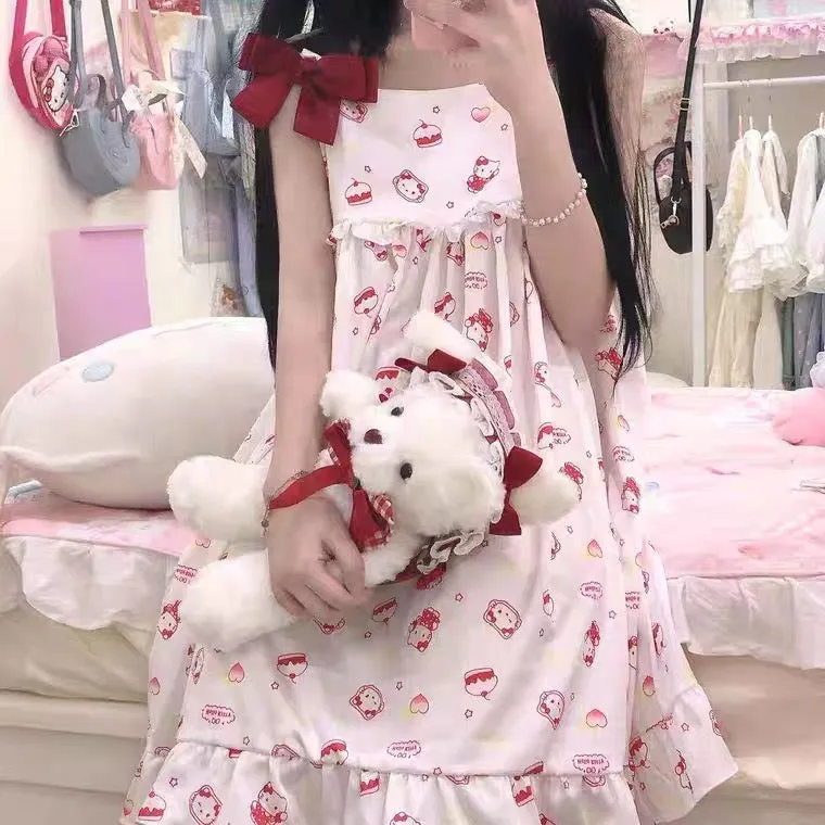 CUTE “HELLO KITTY” SLING DRESS BY70112