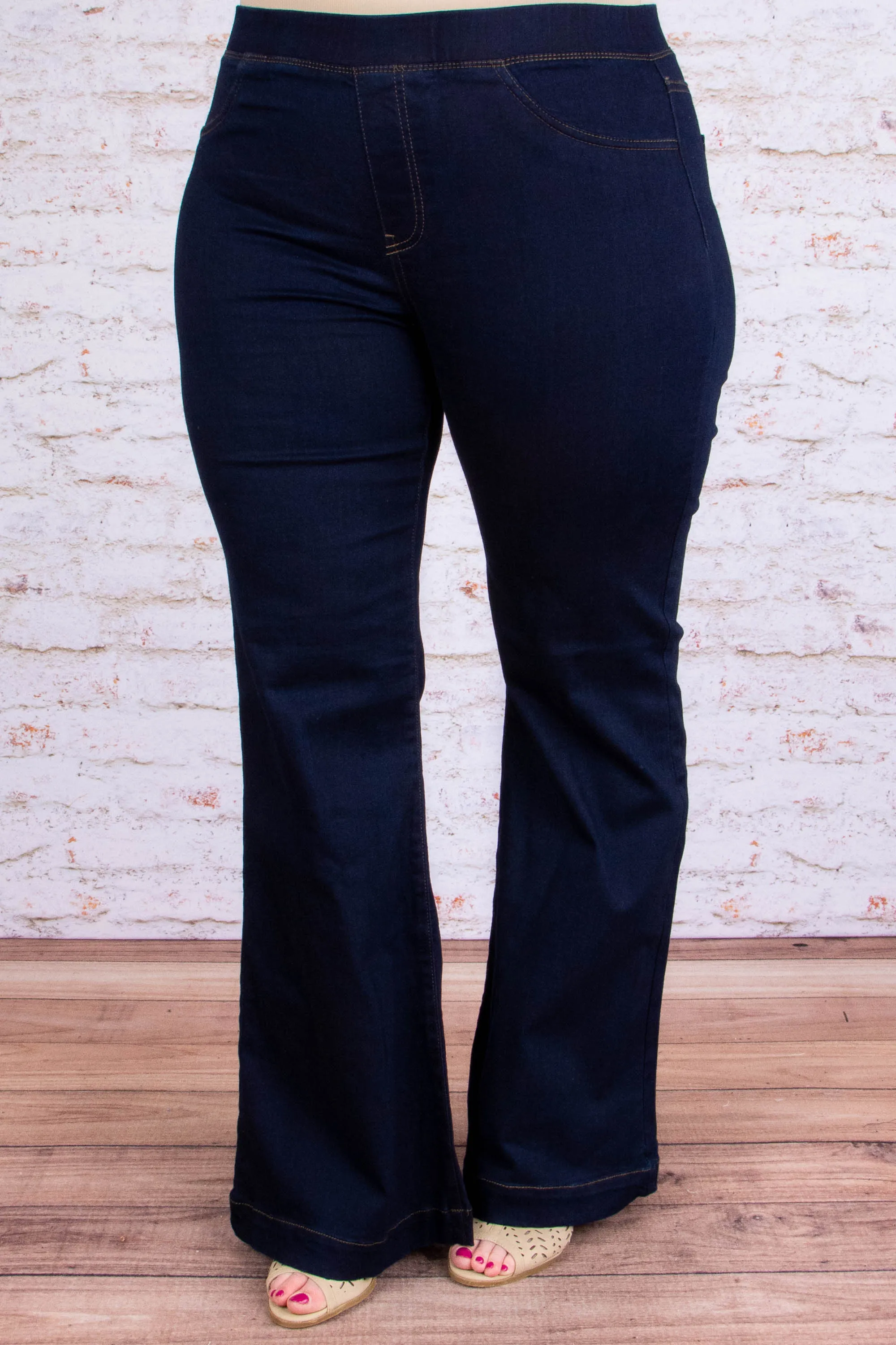 Dare To Flare Jeans, Super Dark Wash