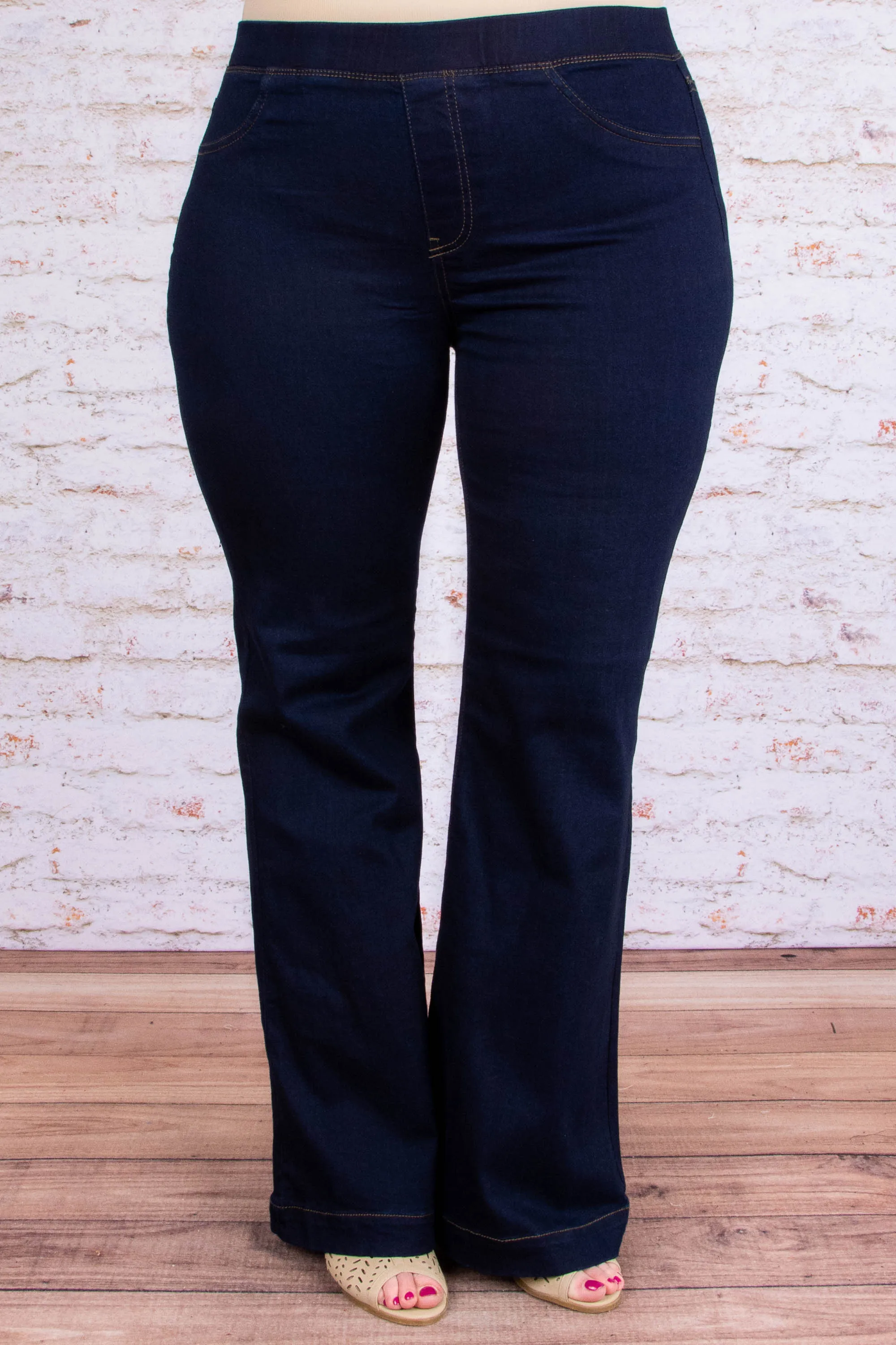 Dare To Flare Jeans, Super Dark Wash