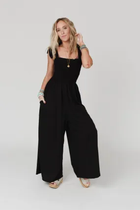 Daytripper Wide Leg Jumpsuit - Black