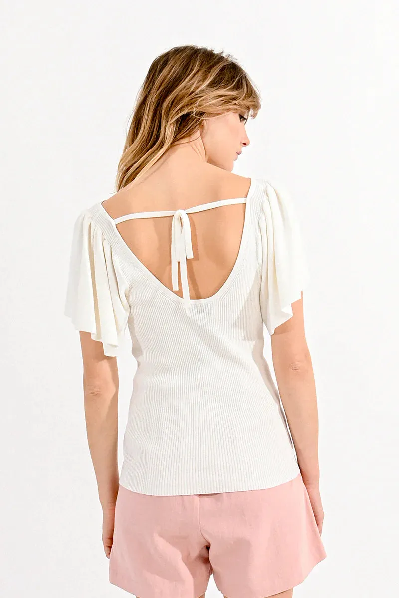 Deep V Neckline Jumper