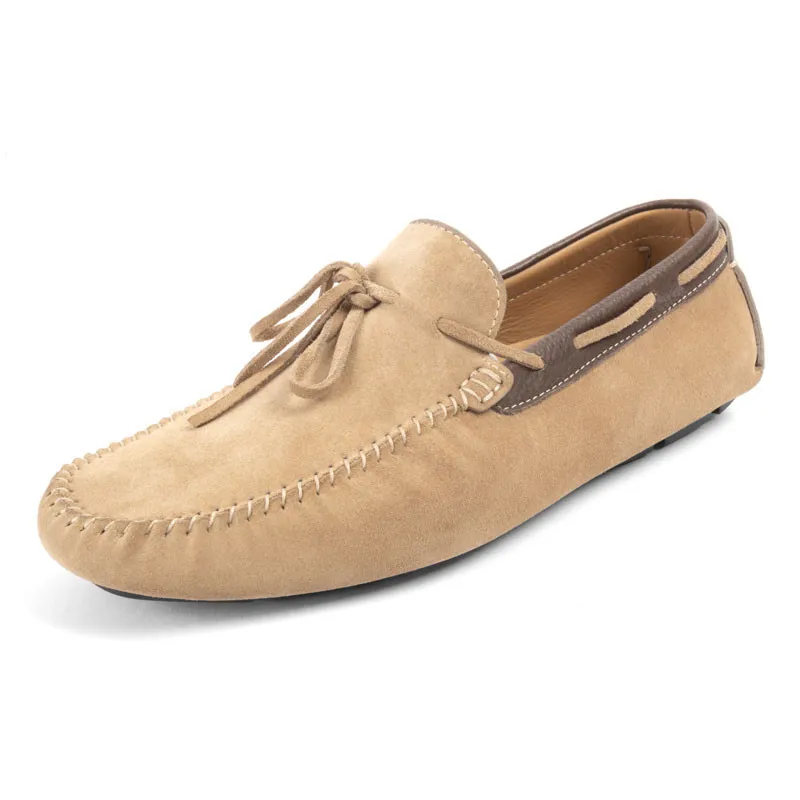 Doucal's Beige Suede Moccasins