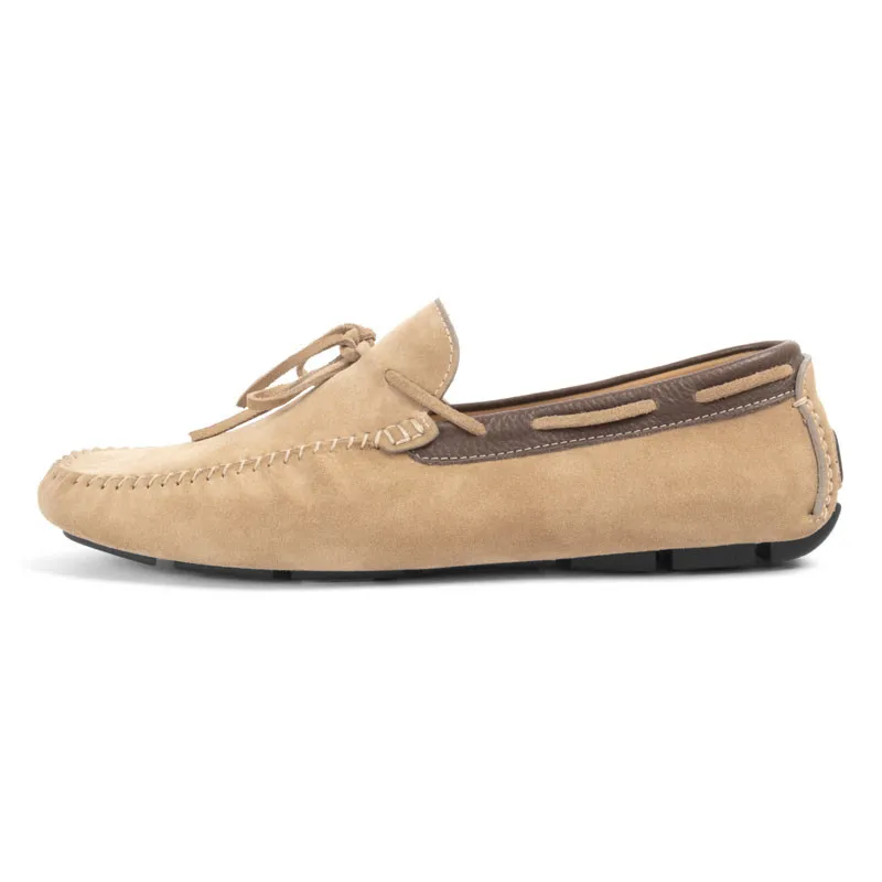 Doucal's Beige Suede Moccasins