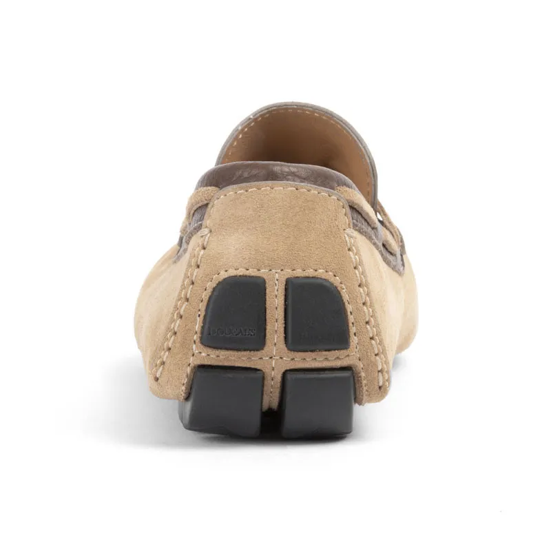 Doucal's Beige Suede Moccasins