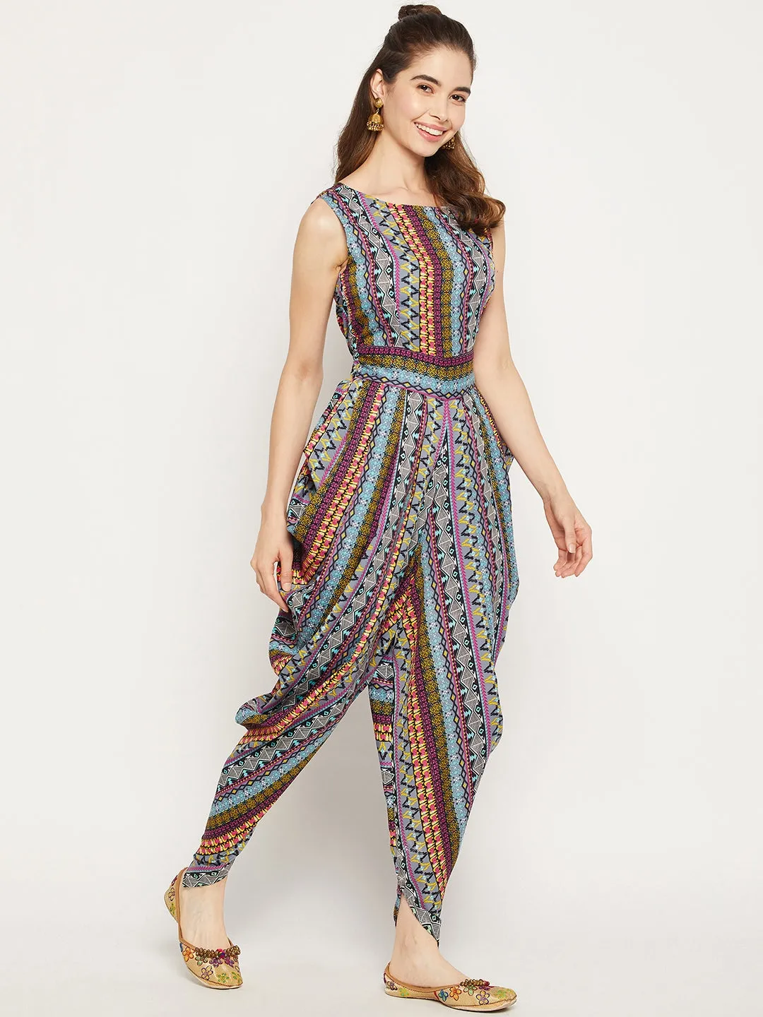 Elasticated Ethnic Dhoti Jumpsuit